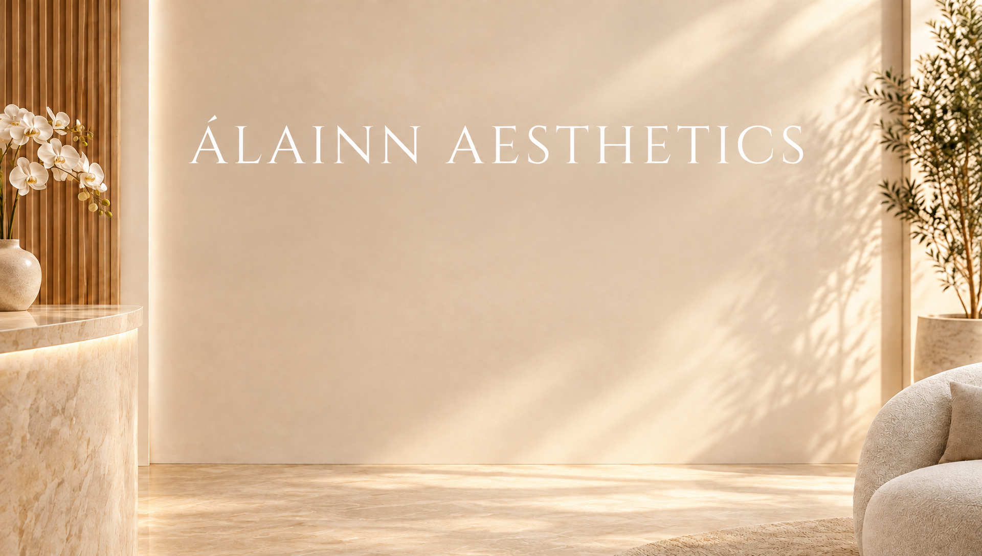 Álainn Aesthetics treatment room in Aldershot